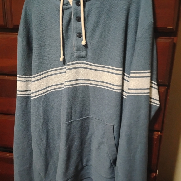 American Eagle Outfitters Other - American Eagle Outfitters Blue Hoodie with White Stripes